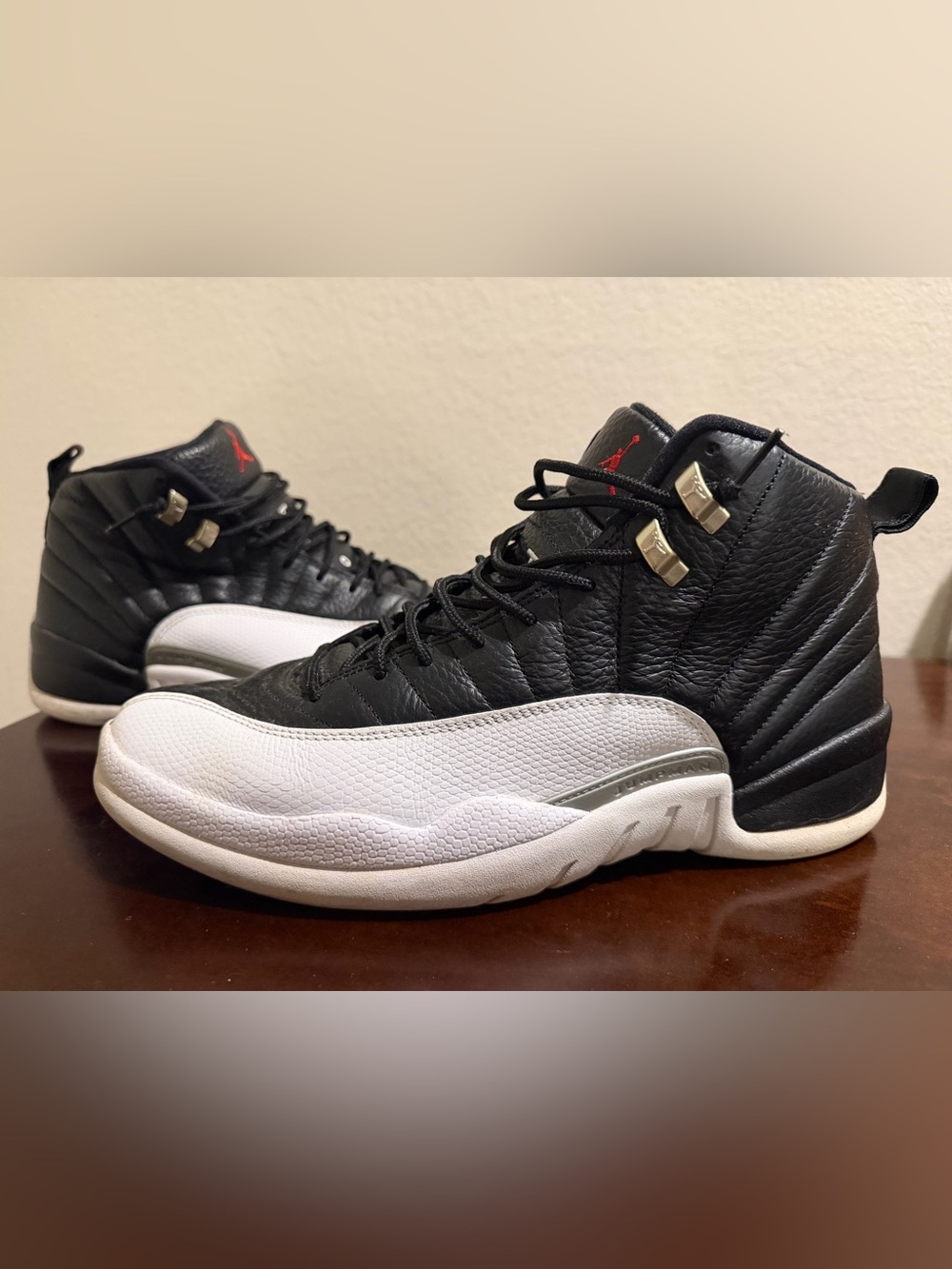 Nike Air Jordan 12 Retro Playoffs 2022 CT8013-006 Men’s Size 12 Black White Red